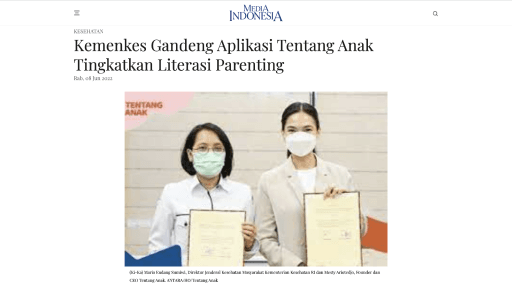 Kemenkes Gandeng Aplikasi Tentang Anak Tingkatkan Literasi Parenting