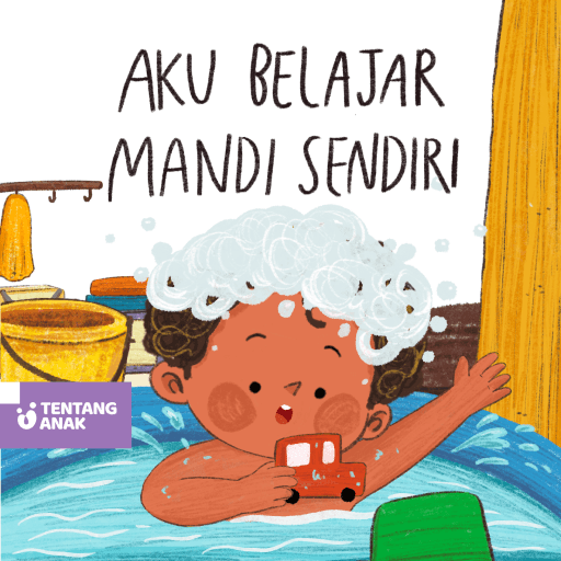 Aku Belajar Mandi Sendiri