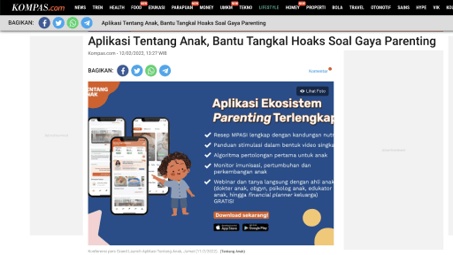 Aplikasi Tentang Anak, Bantu Tangkal Hoaks Soal Gaya Parenting
